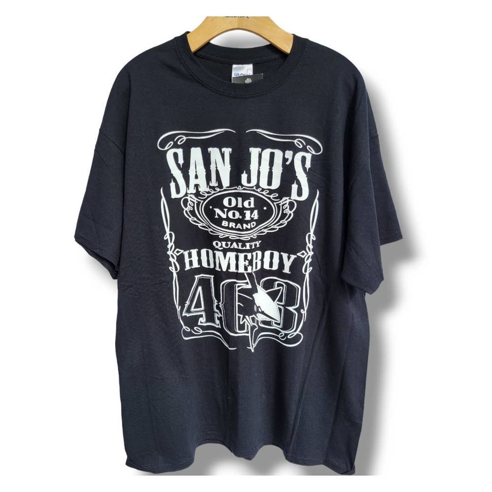San Jose Bay Area men's black graphic design tshirt  - xl